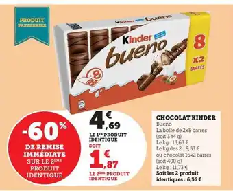 Hyper U Chocolat kinder offre