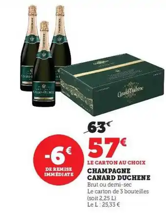 Hyper U Champagne canard duchene offre