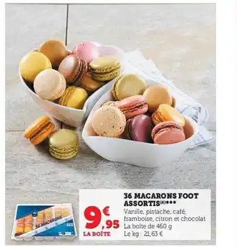 Hyper U 36 macarons foot assortis offre