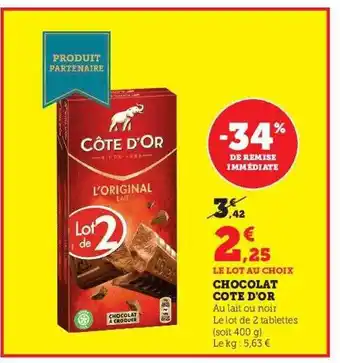 Hyper U Chocolat côte d'or offre