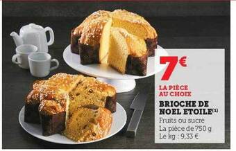 Hyper U Brioche de noël étoilé offre