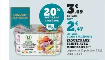 Hyper U Yaourts aux fruits avec morceaux u offre
