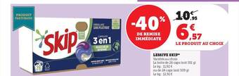 Hyper U Lessive skip offre