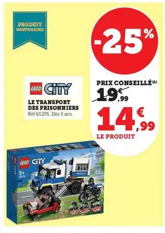 Hyper U Le transport des prisonniers lego city offre