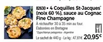 Thiriet 4 Coquilles st-jacques offre