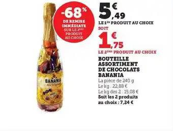 Hyper U Bouteille assortiment de chocolats banania offre