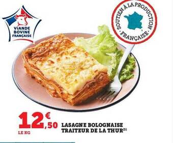 Hyper U Lasagne bolognaise traiteur de la thur offre