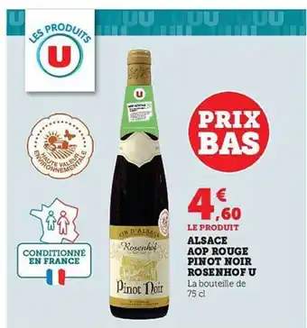 Alsace aop rouge pinot noir rosenhof u