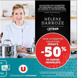 Hyper U 10 vignettes collectées sitram offre