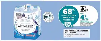 Hyper U Eau minérale naturelle wattwiller offre