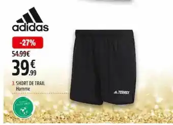 Intersport Short de trail homme adidas offre