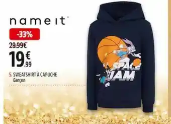 Intersport Sweatshirt à capuche garçon nameit offre