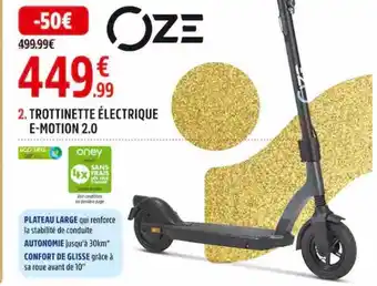 Intersport Trottinette électrique e-motion 2.0 oze offre