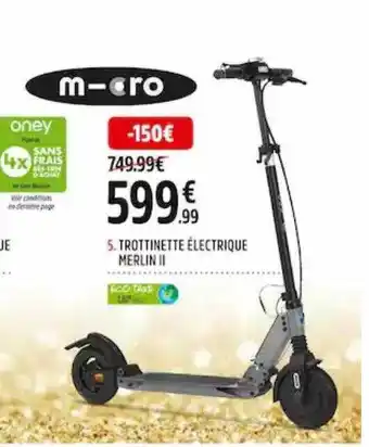 Intersport Trottinette électrique merlin ii m-cro offre