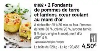 Thiriet 2 Fondants de pommes de terre offre