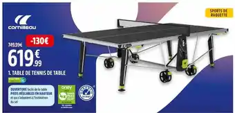 Intersport Table de tennis de table cornilleau offre