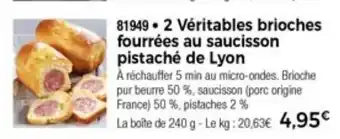 Thiriet 2 Véritables brioches fourrées au saucisson offre