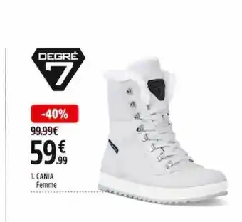 Intersport Cania femme degré 7 offre