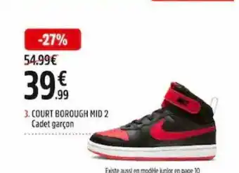 Intersport Court borough mid 2 cadet garçon nike offre