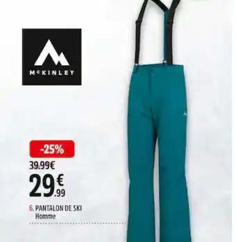 Intersport Pantalon de ski homme mc kinley offre