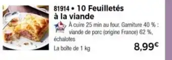 Thiriet 10 Feuilletés à la viande offre