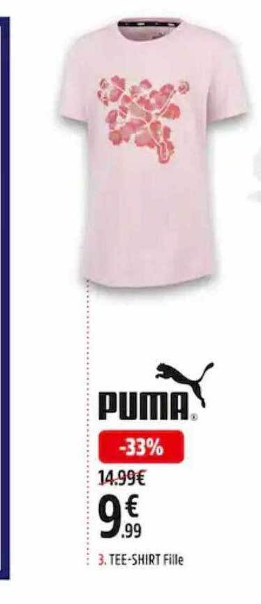 Promo Tee shirt fille puma chez Intersport