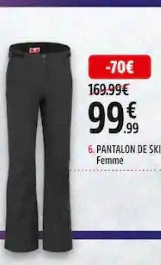 Intersport Pantalon de ski femme offre