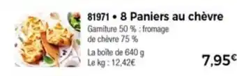 Thiriet 8 Paniers aux chèvre offre