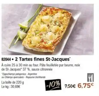 Thiriet 2 Tartes fines st-jacques offre