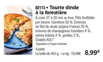 Thiriet Tourte dinde à la forestière offre