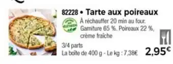 Thiriet Tarte aux poireaux offre