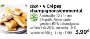 Thiriet 4 Crêpes champignons/emmental offre