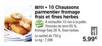 Thiriet 10 Chaussons parmentkier fromage frais et fines herbes offre