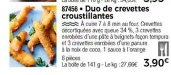Thiriet Duo de crevettes croustillantes offre