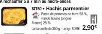 Thiriet Hachis parmentier offre