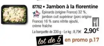 Thiriet Jambon à la florentine offre