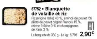 Thiriet Blanquettes de volaille et riz offre