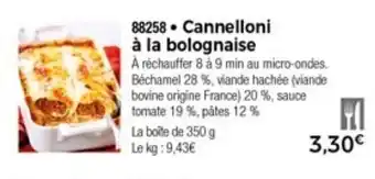 Cannelloni à la bolognaise