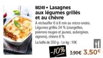 Thiriet Lasagnes aux légumes grillés et au chèvre offre