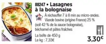 Thiriet Lasagnes à la bolognaise offre