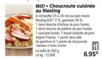 Thiriet Choucroute cuisinée au riesling offre