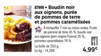 Thiriet Boudin noir aux oignons offre