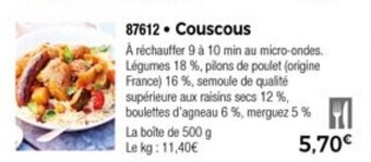 Thiriet Couscous offre