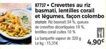 Thiriet Crevettes au riz basmati offre