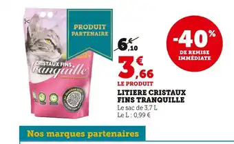 U Express Tranquille litiere cristaux fins offre