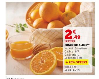 Super U Orange a jus offre