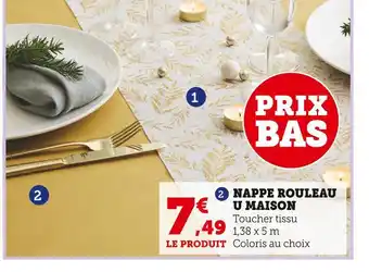 Super U U nappe rouleau maison offre