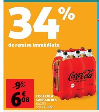 Auchan Supermarché Coca cola sans sucres offre