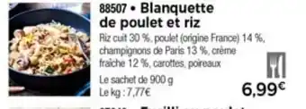 Thiriet Blanquette De Poulet Et Riz offre