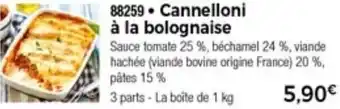 Thiriet Cannelloni à La Bolognaise offre